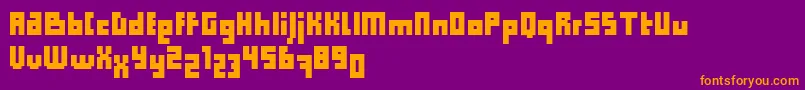 fuente Computer Aid   Condensed   Dker – Fuentes Naranjas Sobre Fondo Morado