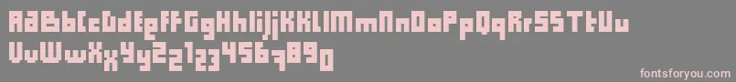 Computer Aid   Condensed   Dker Font – Pink Fonts on Gray Background