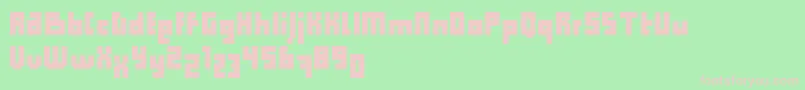 フォントComputer Aid   Condensed   Dker – 緑の背景にピンクのフォント