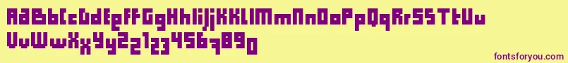 Computer Aid   Condensed   Dker-fontti – violetit fontit keltaisella taustalla