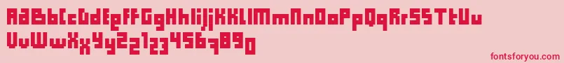 fuente Computer Aid   Condensed   Dker – Fuentes Rojas Sobre Fondo Rosa