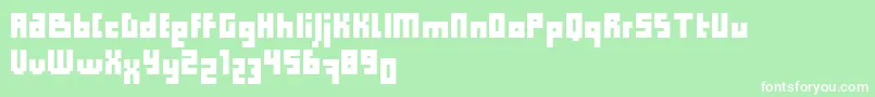 Fonte Computer Aid   Condensed   Dker – fontes brancas em um fundo verde