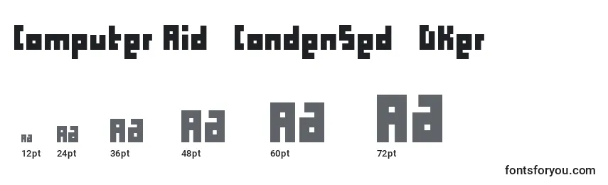 Размеры шрифта Computer Aid   Condensed   Dker