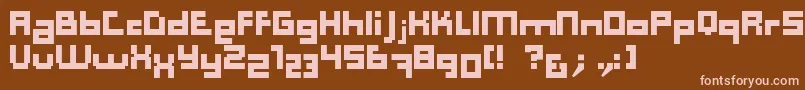 フォントComputer Aid   Dker – 茶色の背景にピンクのフォント