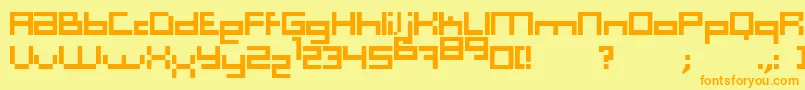 Computer Aid   Light   Dker Font – Orange Fonts on Yellow Background