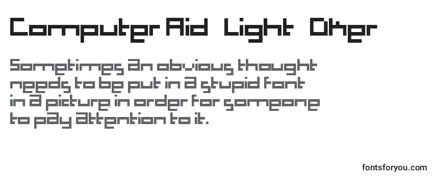 Шрифт Computer Aid   Light   Dker
