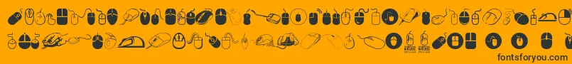 computer mouse Font – Black Fonts on Orange Background
