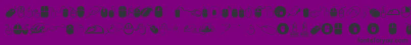 computer mouse Font – Black Fonts on Purple Background