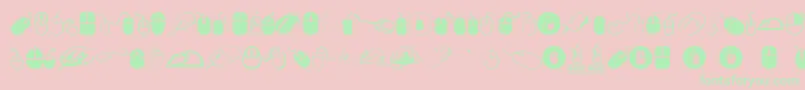 computer mouse Font – Green Fonts on Pink Background