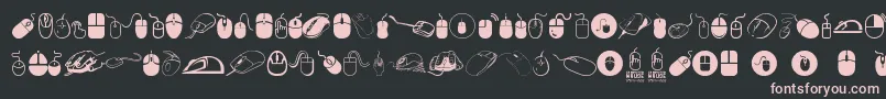 computer mouse Font – Pink Fonts on Black Background