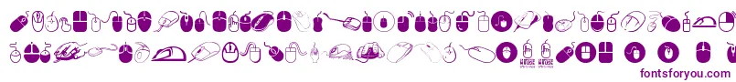 computer mouse Font – Purple Fonts on White Background