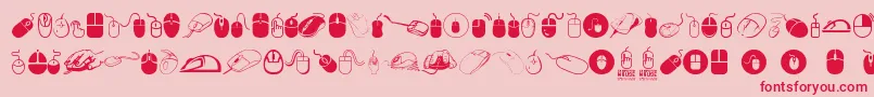 fuente computer mouse – Fuentes Rojas Sobre Fondo Rosa