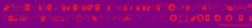 フォントcomputer mouse – 紫の背景に赤い文字