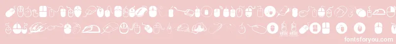 computer mouse Font – White Fonts on Pink Background