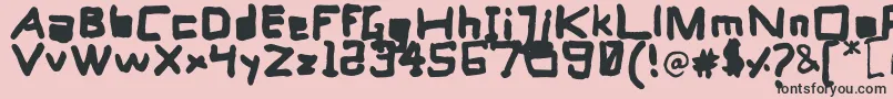 Computer s Heart Font – Black Fonts on Pink Background