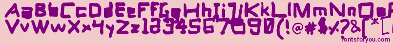 Computer s Heart Font – Purple Fonts on Pink Background