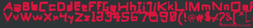 Computer s Heart Font – Red Fonts on Black Background