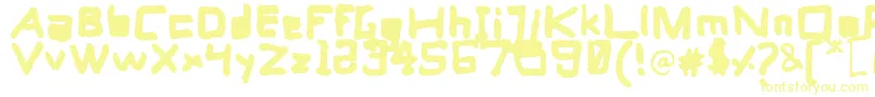 Computer s Heart Font – Yellow Fonts on White Background