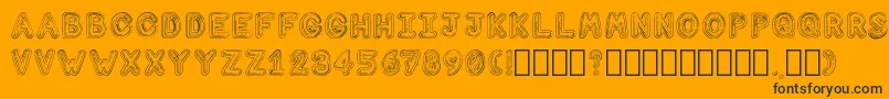 ComputerLove Regular-Schriftart – Schwarze Schriften auf orangefarbenem Hintergrund