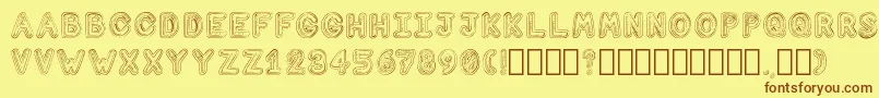 ComputerLove Regular Font – Brown Fonts on Yellow Background