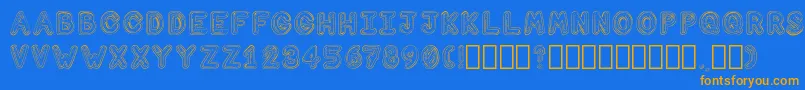 ComputerLove Regular Font – Orange Fonts on Blue Background