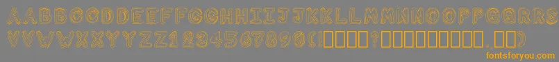 ComputerLove Regular Font – Orange Fonts on Gray Background