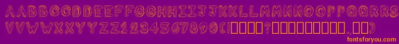 ComputerLove Regular Font – Orange Fonts on Purple Background