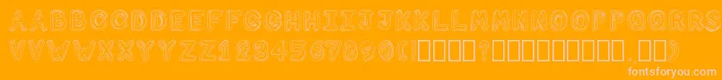 ComputerLove Regular Font – Pink Fonts on Orange Background