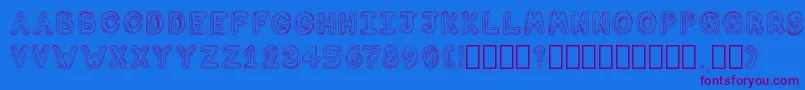 ComputerLove Regular Font – Purple Fonts on Blue Background