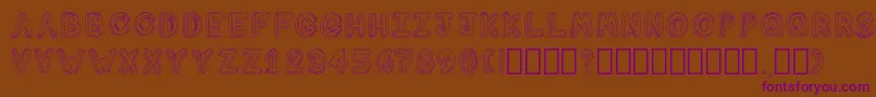 ComputerLove Regular-Schriftart – Violette Schriften auf braunem Hintergrund