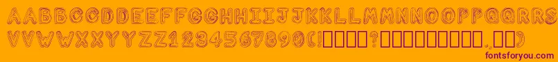 ComputerLove Regular Font – Purple Fonts on Orange Background