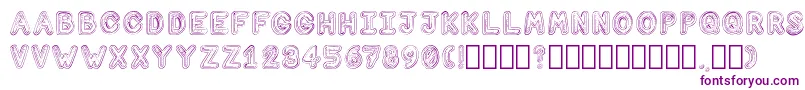 ComputerLove Regular-Schriftart – Violette Schriften auf weißem Hintergrund