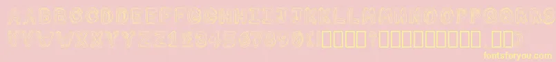 ComputerLove Regular Font – Yellow Fonts on Pink Background