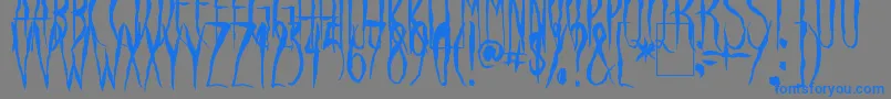 RavenSong Font – Blue Fonts on Gray Background