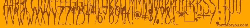 Шрифт RavenSong – коричневые шрифты на оранжевом фоне