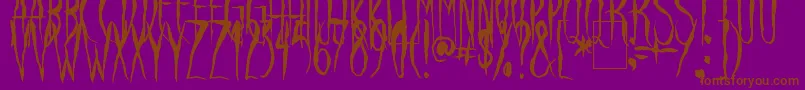 RavenSong-Schriftart – Braune Schriften auf violettem Hintergrund