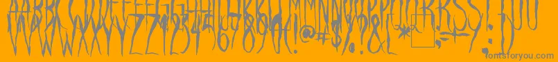 RavenSong-Schriftart – Graue Schriften auf orangefarbenem Hintergrund