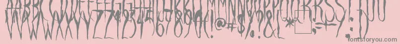RavenSong Font – Gray Fonts on Pink Background
