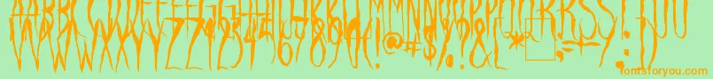 RavenSong Font – Orange Fonts on Green Background