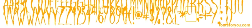 RavenSong-fontti – oranssit fontit valkoisella taustalla