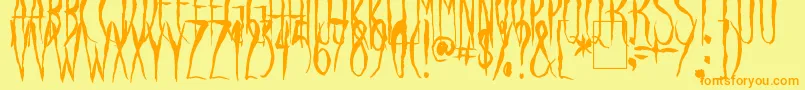 RavenSong Font – Orange Fonts on Yellow Background