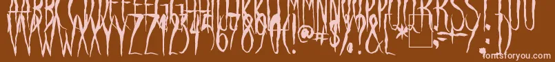 RavenSong Font – Pink Fonts on Brown Background
