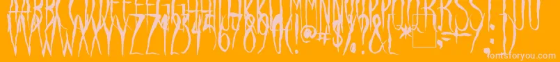 RavenSong Font – Pink Fonts on Orange Background
