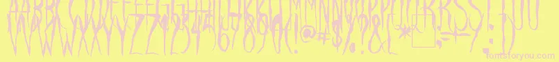 RavenSong Font – Pink Fonts on Yellow Background
