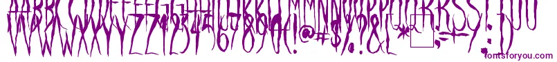 RavenSong-fontti – violetit fontit valkoisella taustalla