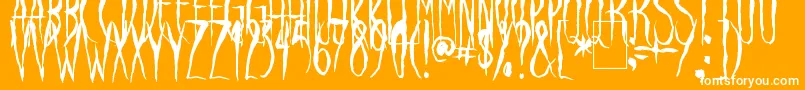 フォントRavenSong – オレンジの背景に白い文字