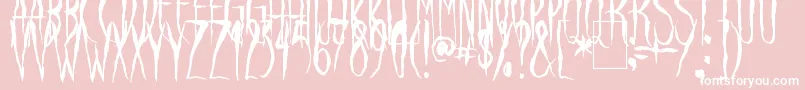 RavenSong-fontti – valkoiset fontit vaaleanpunaisella taustalla