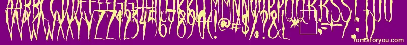 RavenSong-fontti – keltaiset fontit violetilla taustalla