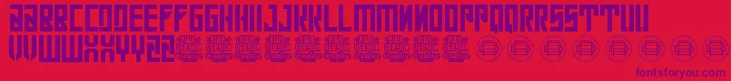 Con Safos Font – Purple Fonts on Red Background