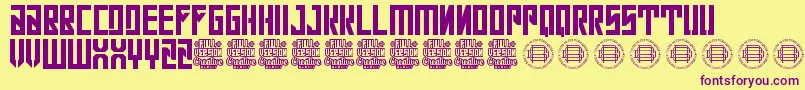 Con Safos Font – Purple Fonts on Yellow Background